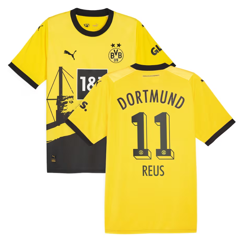 Borussia Dortmund Home Shirt 2023-24 With Jersey Reus 11 Printing – Yellow