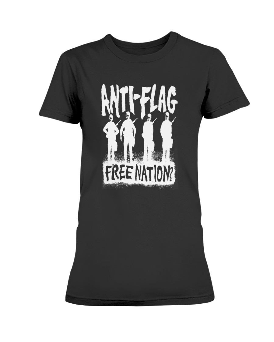 Vintage Anti Flag Free Nation Tour Ladies T Shirt 210918