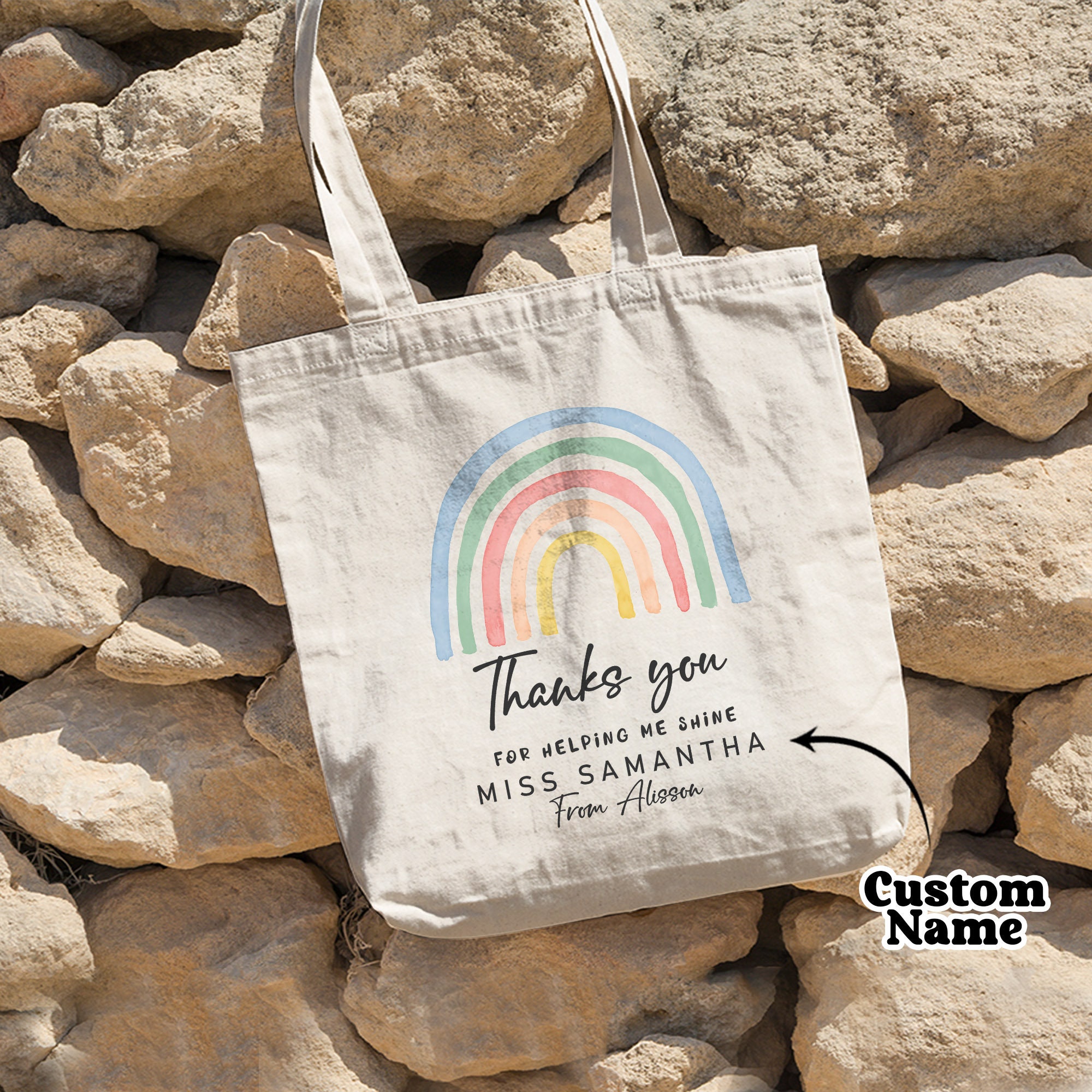 Personalized Teacher Bag, Teacher Appreciation Gift, Teacher Tote Bag, Leaving Gift For Teacher, Graduation Gift, Teacher Thank You Gifts