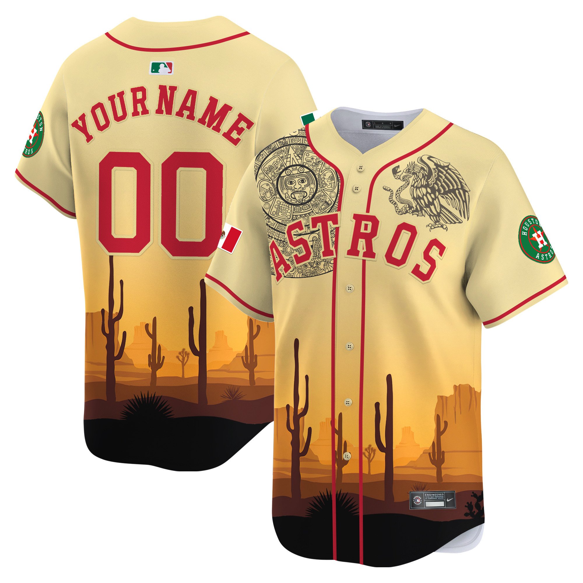 Astros Mexico Vapor Premier Limited Custom Jersey V4 – Printed