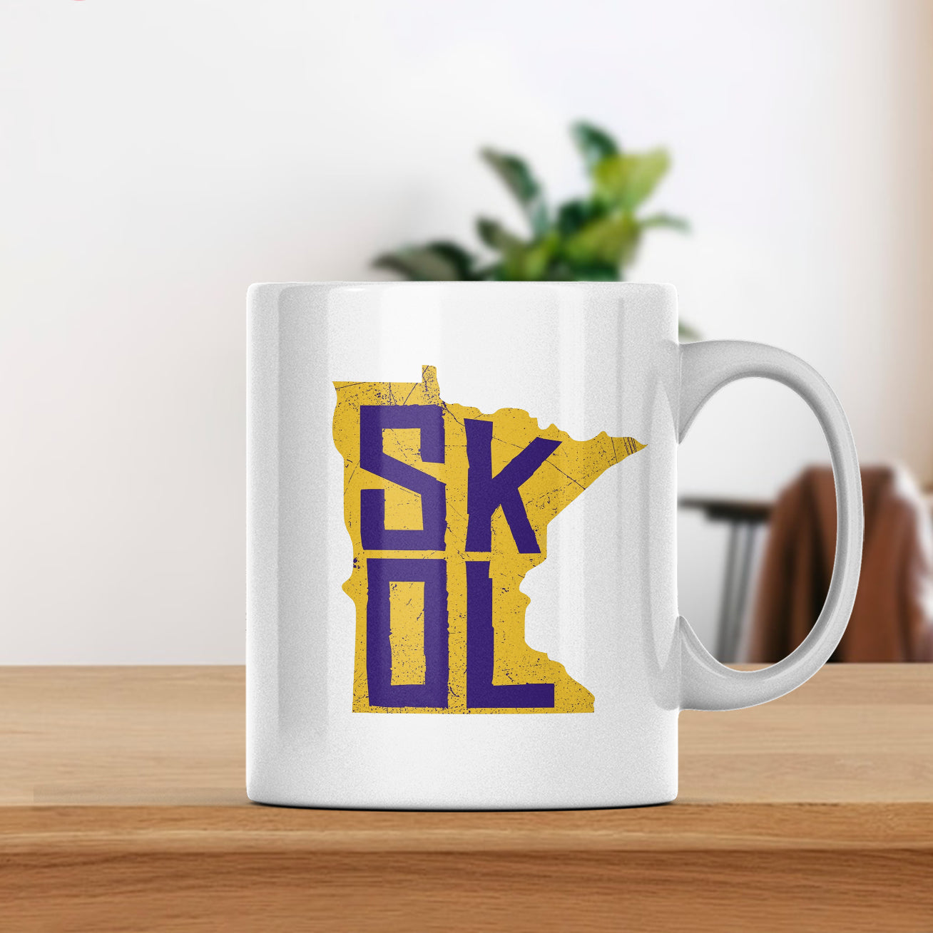 Skol Minnesota Print Mug Minnesota Vikings Football Fans Valentine'S Day Gift For Boyfriend Fashion24Hs