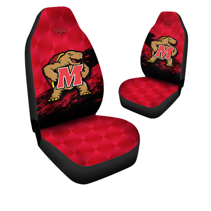 Maryland Terrapins Mascot Red Car Seat Cover Set CSC1311