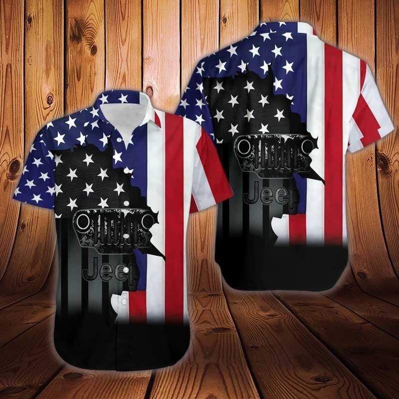 Hawaiian Aloha Shirts Jeep Us Flag – PoshmarkStore