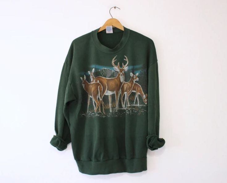 Vintage Deer Stag Wilderness Sweatsh …