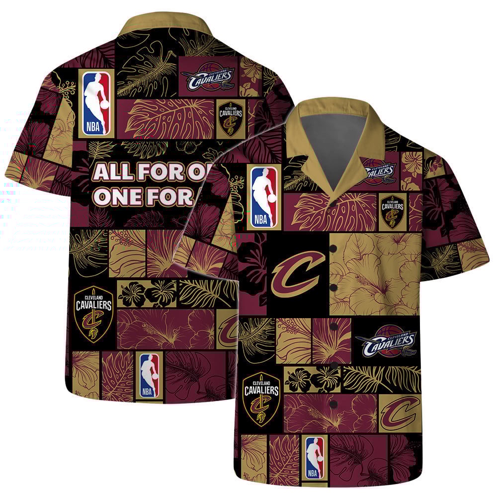 Cleveland Cavaliers National Basketball Association Aop Hawaiian Shirt Pattern
