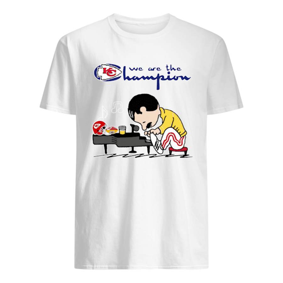 We are the champion kansas city chiefs freddie mercury playing piano shirt