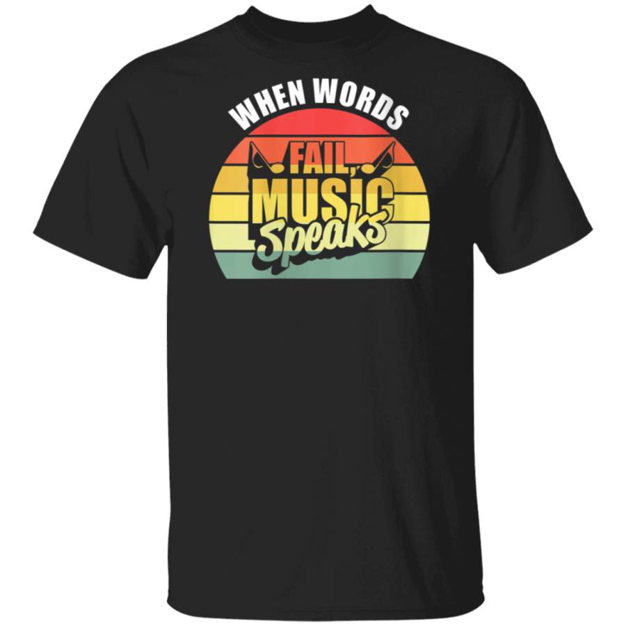 Womens Music Shirt Gifts For Musician Vintage Music Country Rock V-Neck T-Shirt