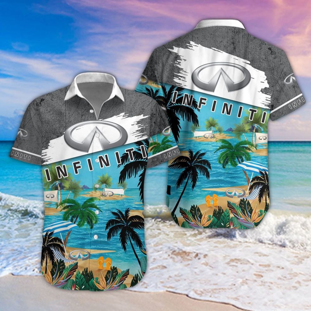 Infiniti Car Beach Coastal Island Brand Logo 3D Hawaiian Shirt