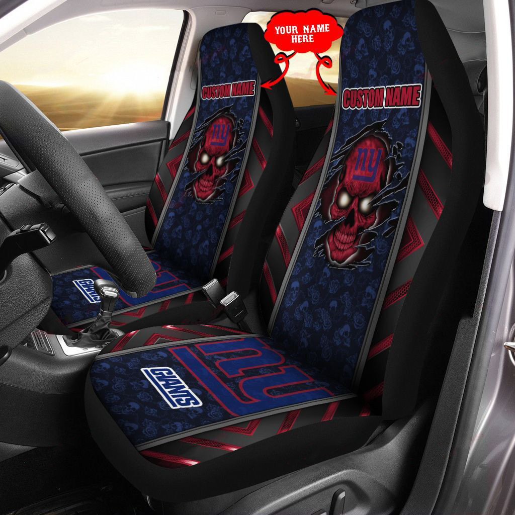 New York Giants Personalized Car Seat Cover Set CSC7098