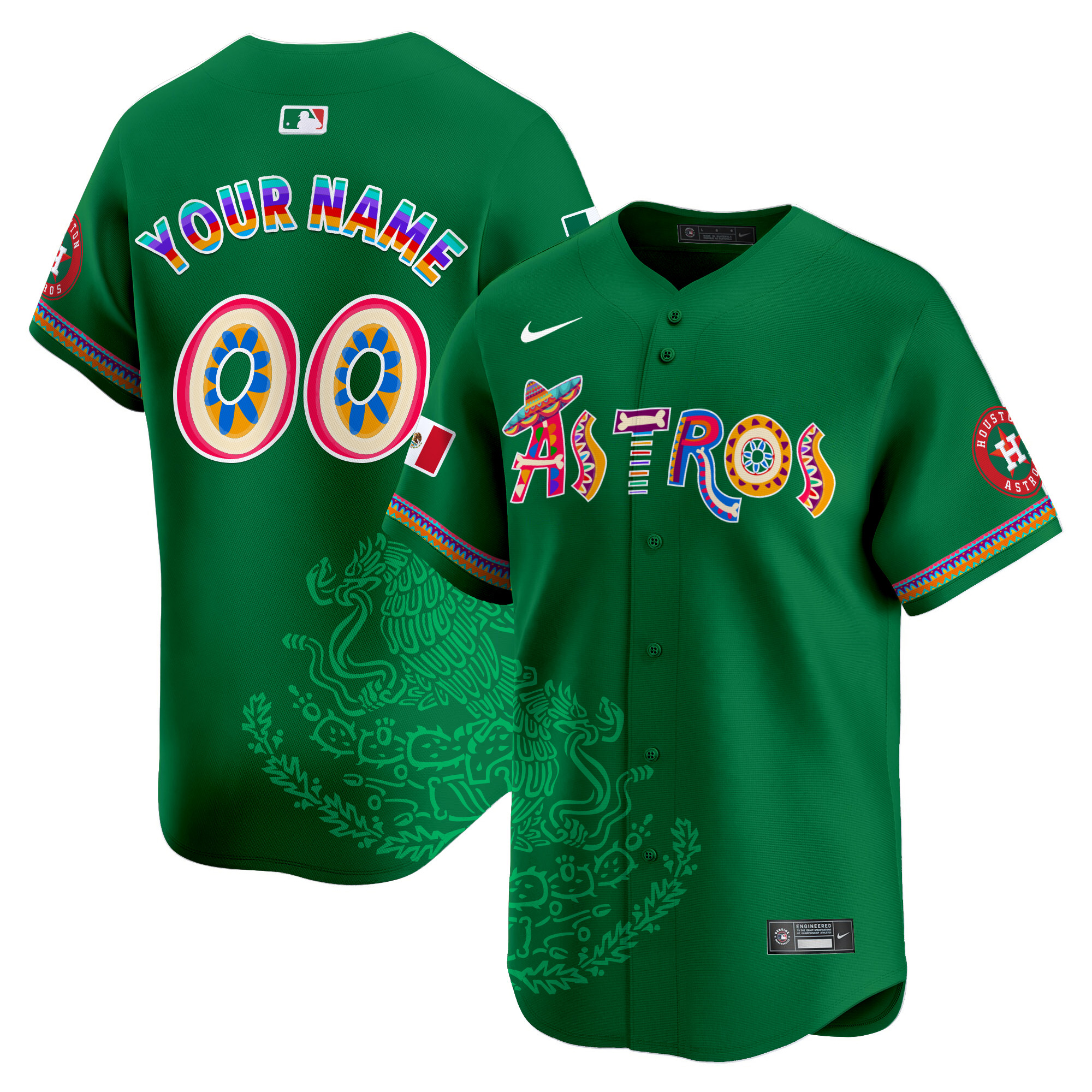 Astros Viva Mexico Heritage Vapor Premier Limited Custom Jersey – Printed