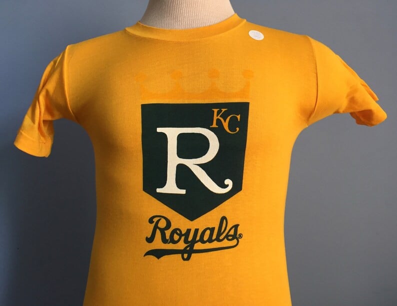 80S Vintage Kansas City Royals Baseball Dead Stock T Shirt   Xs X Small