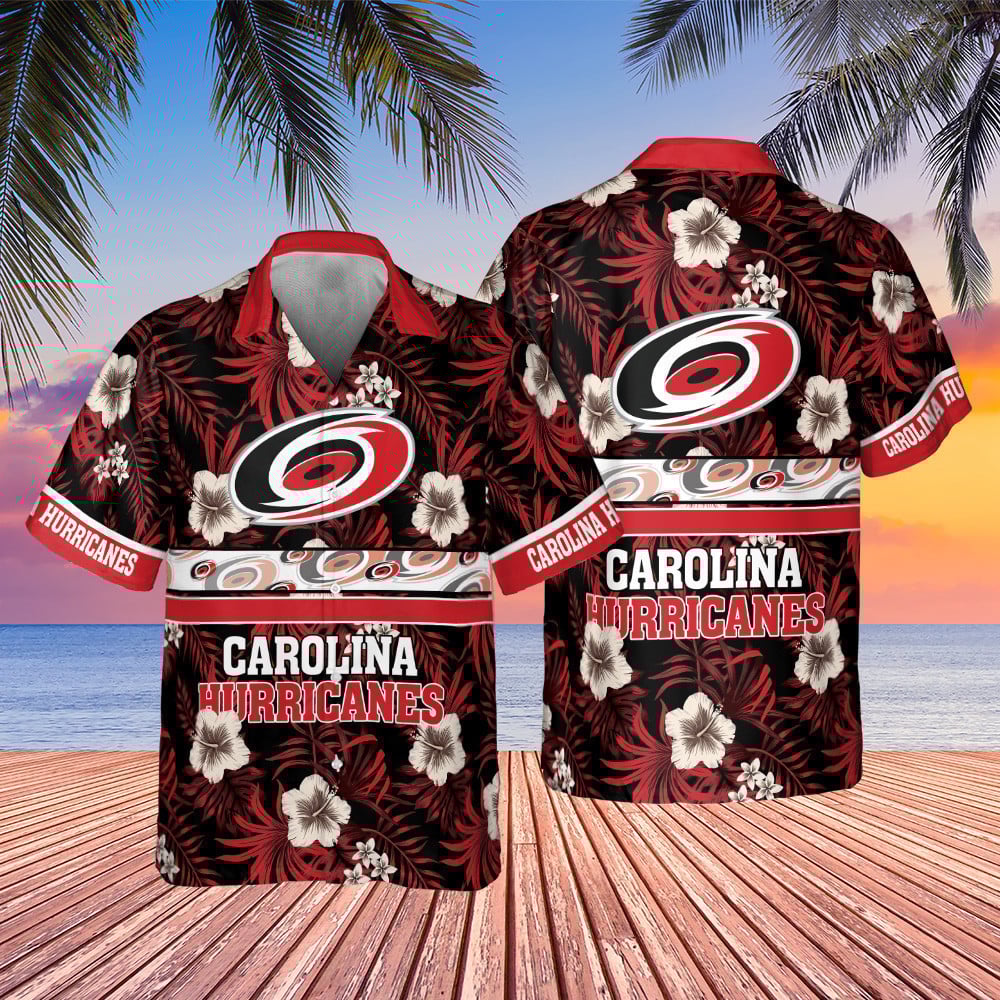 Carolina Hurricanes National Hockey League 2023 Hibiscus Pattern Aop Hawaiian Shirt Shnhfi