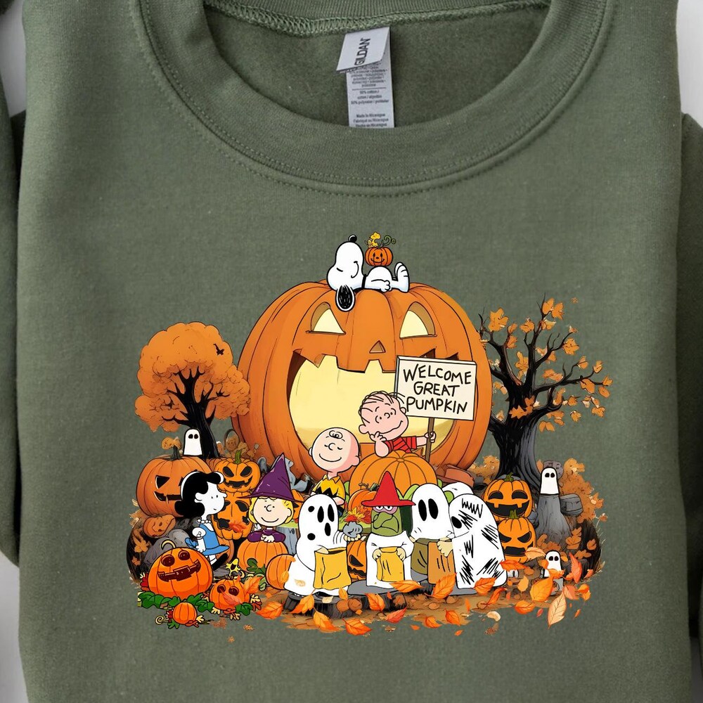 Welcome Great Pumpkin Chris Brown Shirt Halloween Shirt Cartoon Character Dog Sweatshirt Cute Dog Halloween Shirt  Pumpkin Leaf Shirt Snop x By Bdayshirtsforwomen Fashion