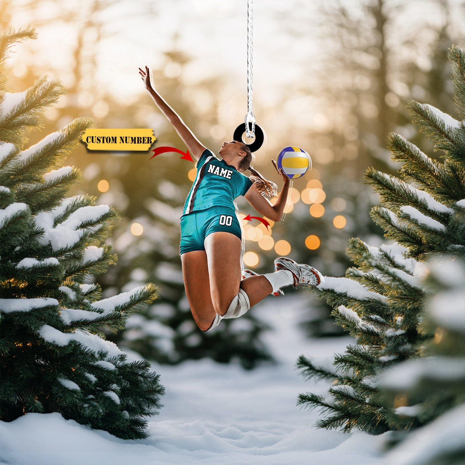 Mostprints Personalized Volleyball Ornament, Volleyball Christmas Ornament, Beach Volleyball Gift For Volleyball Players Volleyball Ornament456456546, Ornament Decoration, Ornament For Gift, Ornament Christmas X Halloween Collection From Snorider