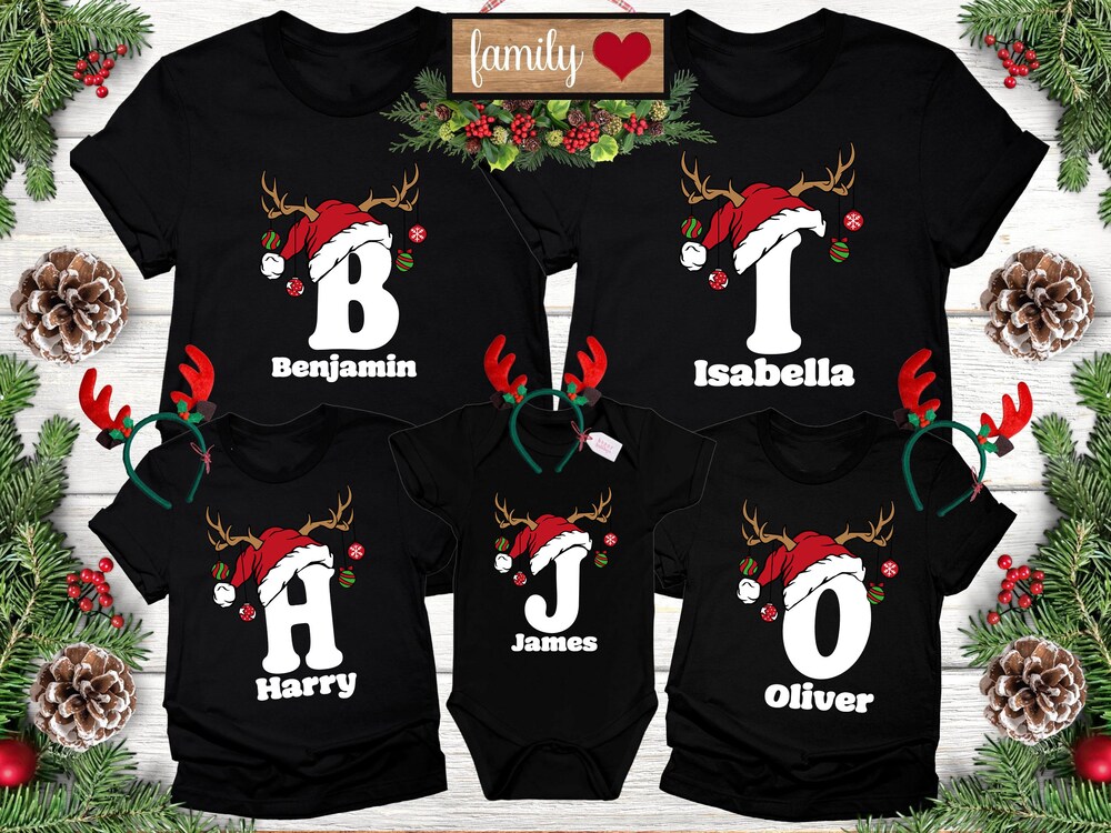 Christmas Custom Name Matching Shirt Gift, Custom Family Christmas Shirt, Personalized Christmas Couple Shirt, Christmas Group Shirt Comfort Meets Style | Shop24H