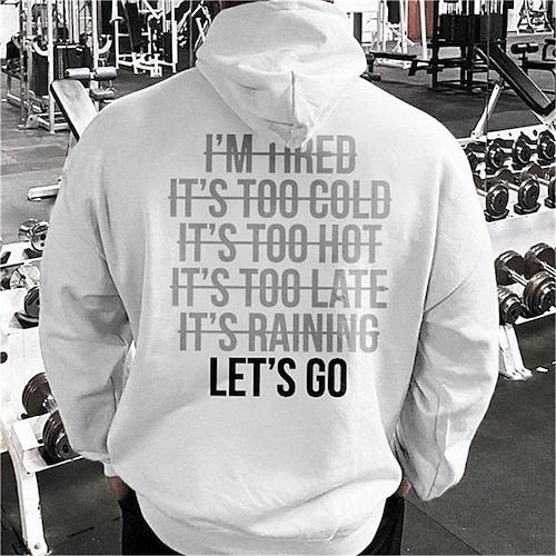 Men’s Letter Graphic Prints Hoodies Hoodie Long Sleeve Hooded Sweatshirt Hooded Fashion Vacation Going out Streetwear White Print Spring Fall Designer fashionstation 0608 4641