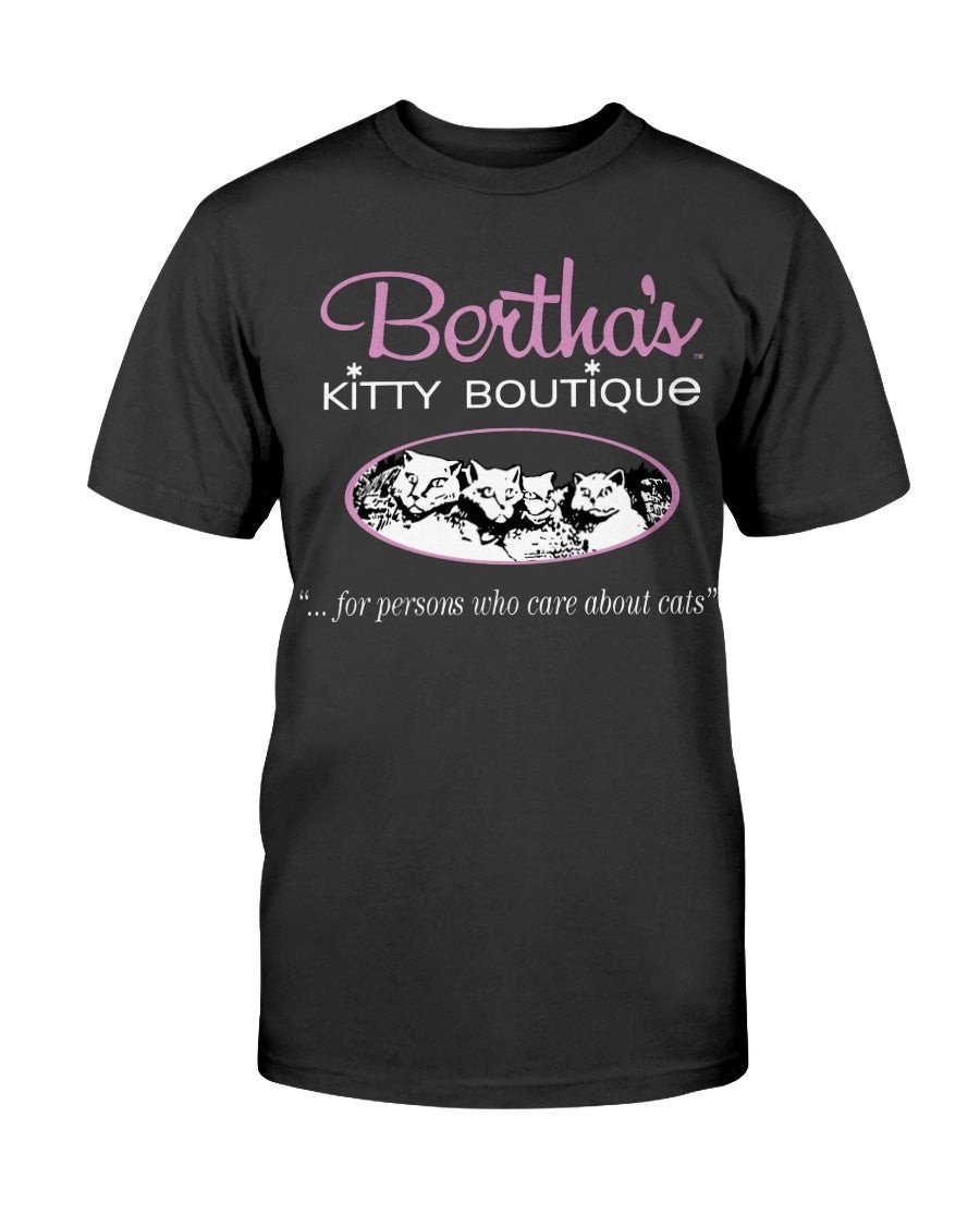 Vintage 90S Berthas Kitty Boutique Funny For Persons Who Care About Cats Mount Rushmore T Shirt 210923