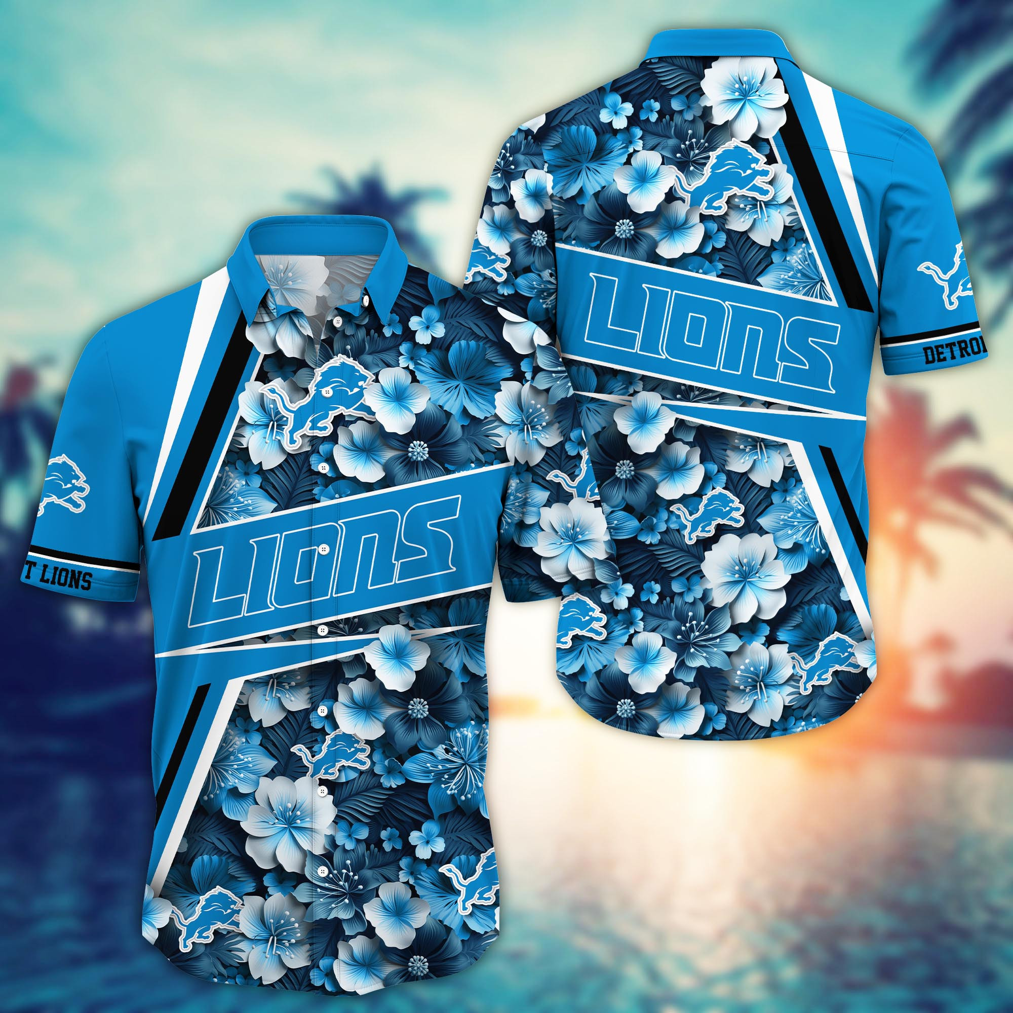 Detroit Lions New Arrivals Trending Aloha Shirt H51385 - Product by Prowallart Shop