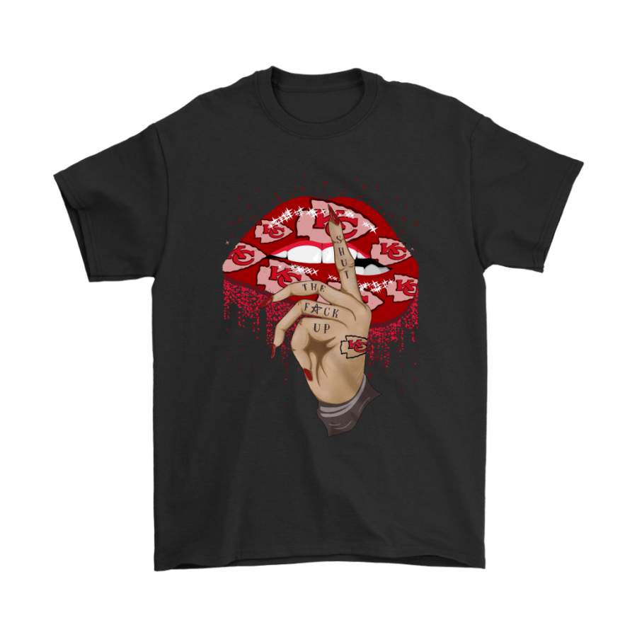 Shut The Fuck Up Fingers Tattoo Glossy Lips Kansas City Chiefs Shirts