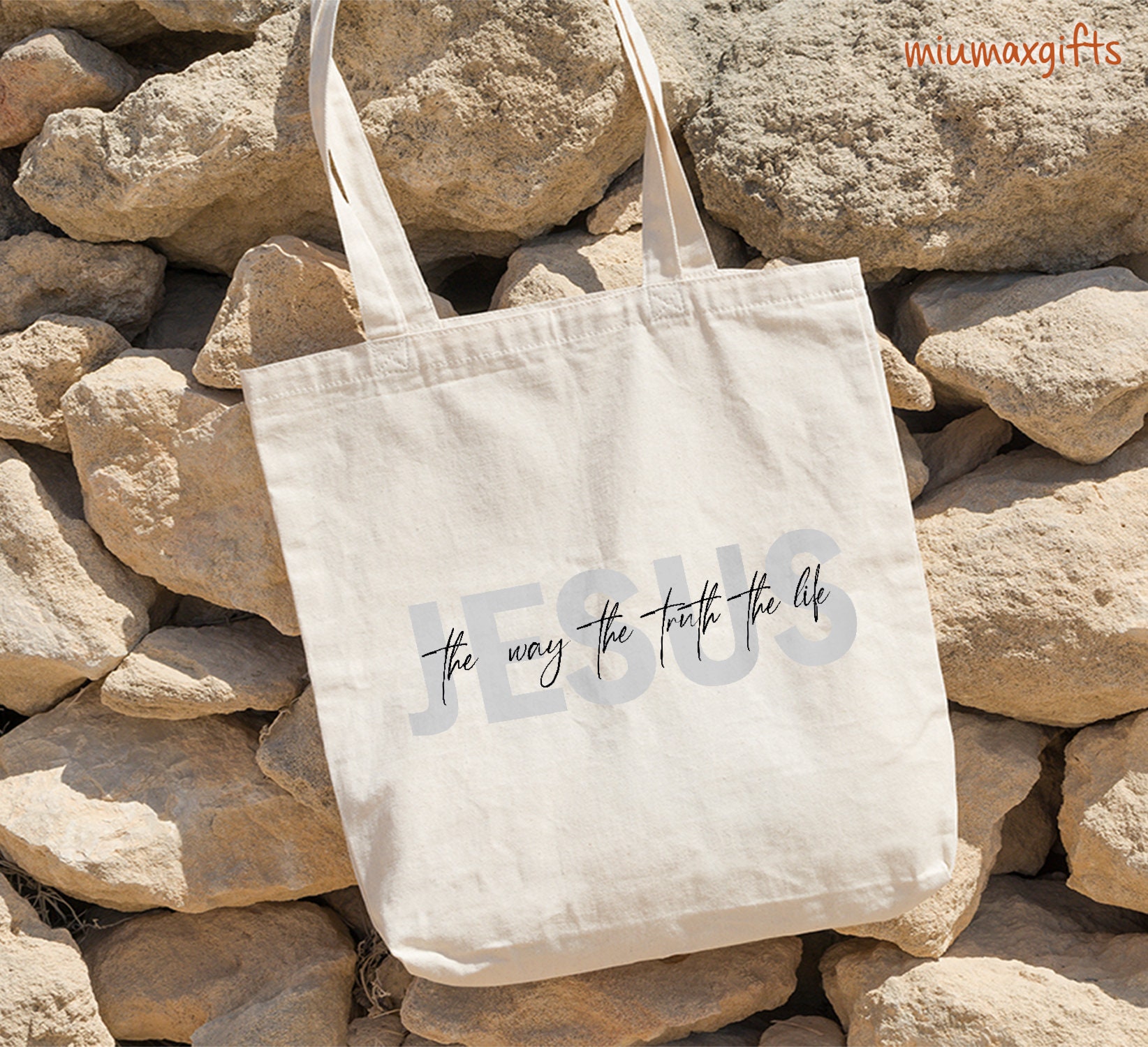 Christian Tote Bag, The Truth The Life Bible Verse Bag, Christian Bag, God Tote Bag, Jesus Tote Bag, Faith Tote Bag, Christian Woman Gift