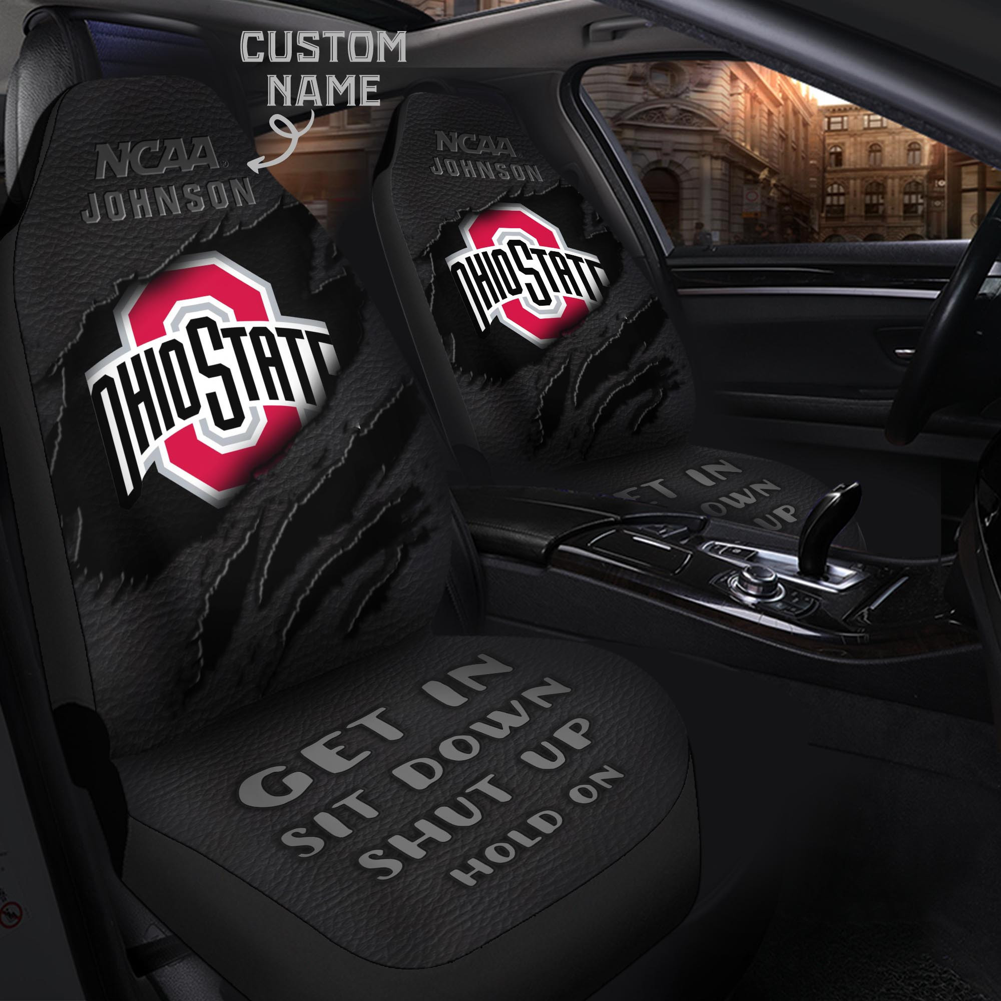 Ohio State Buckeyes Customized Car Seat Cover Set CSC5484