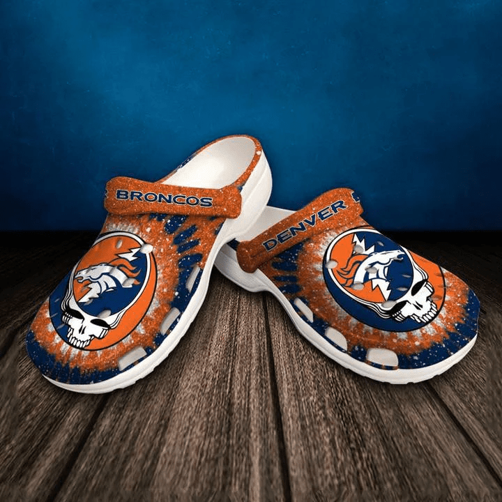 Denver Broncos Orange Blue Crocss Clogs Ver186