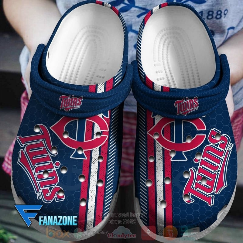 Minnesota Twins Logo Baseball MLB Full Blue Crocss Classic Clogs Shoes Ver92