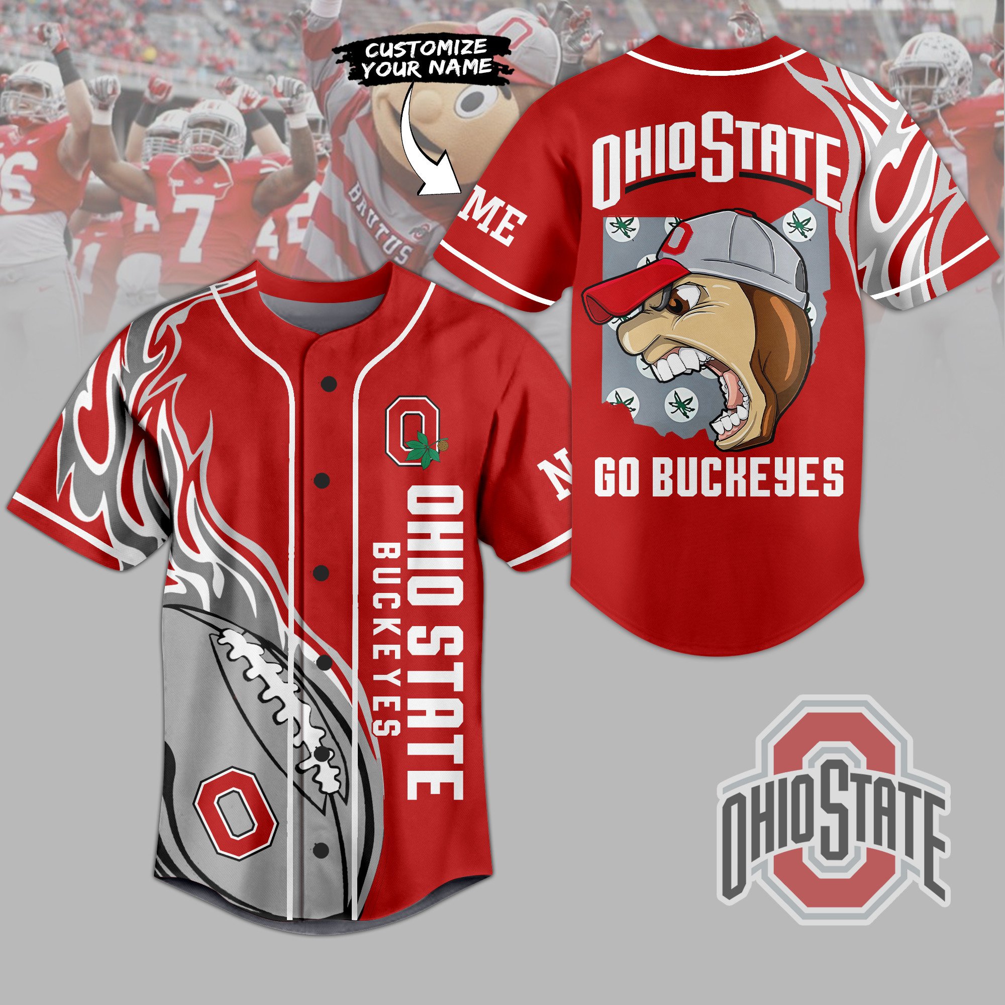 Merchcustom Ohio State Buckeyes Baseball Jersey For Fans