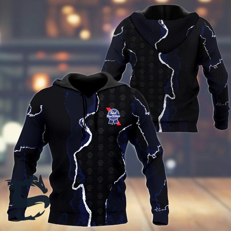 The Blue Color Mix Pabst Blue Ribbon Hoodie & Zip Hoodie