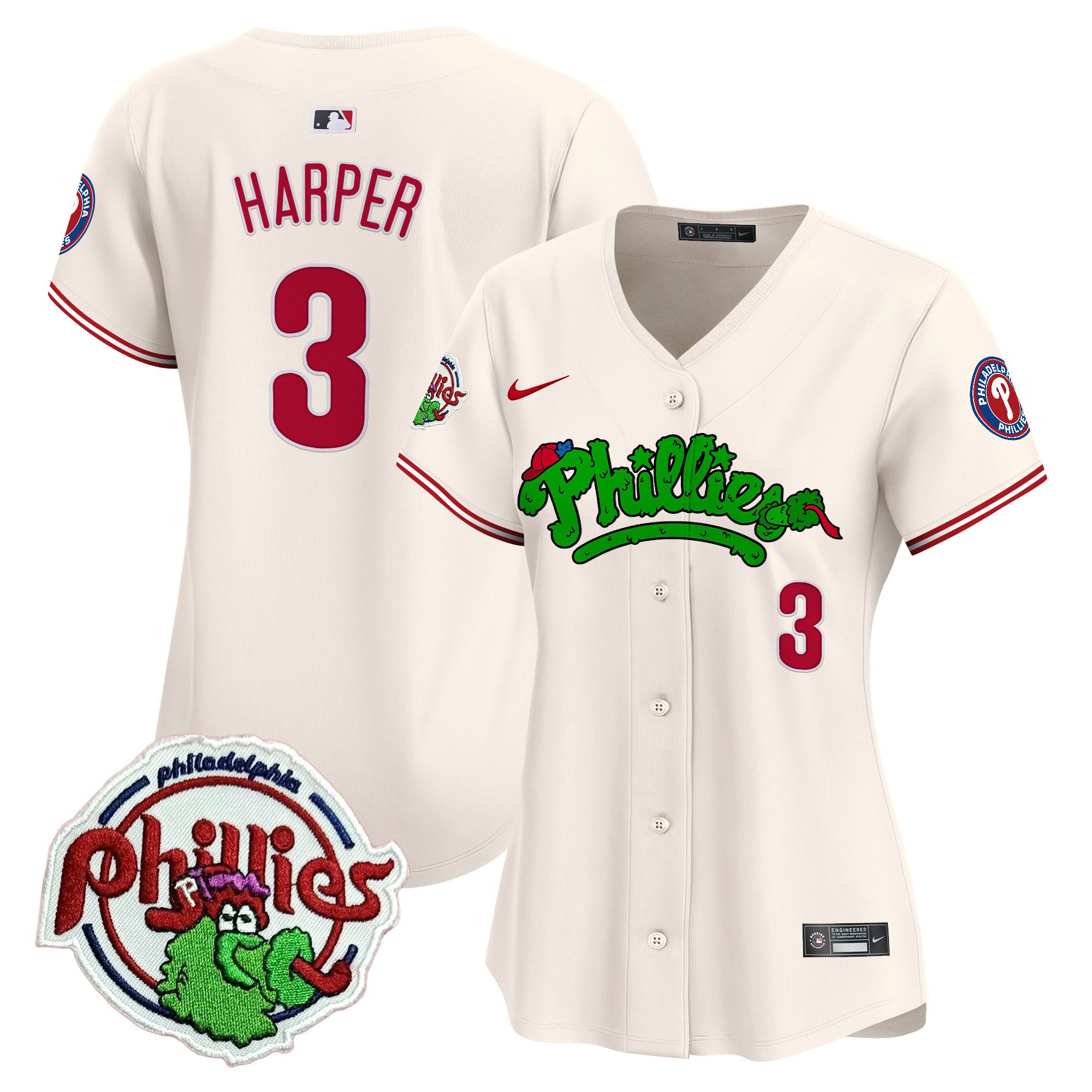 Women’S Phillies Phanatic Patch Vapor Premier Limited Jersey V2 – All Stitched