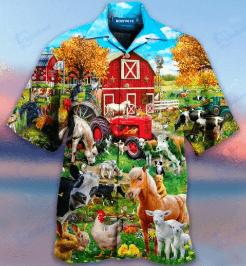 Beach Shirt Amazing Happy Farm Hawai &hellip;