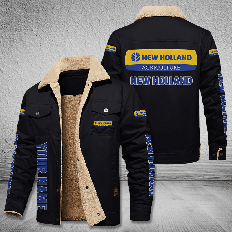 New Holland Unisex Custom Name Stand Collar Jacket