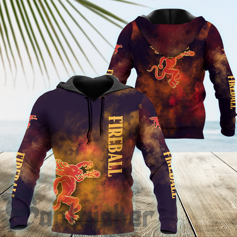 Fireball Colorful Smoke Hoodie & Zip Hoodie