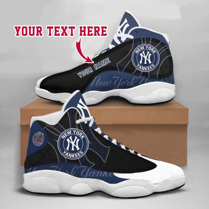 Custom Name MLB New York Yankees Pattern Air Jordan 13 Shoes Sneakers JD13 V1079