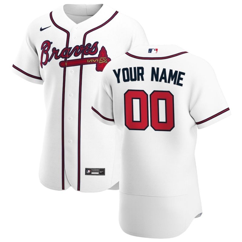 Atlanta Braves Team 2023 Home Custom Jersey Unisex White