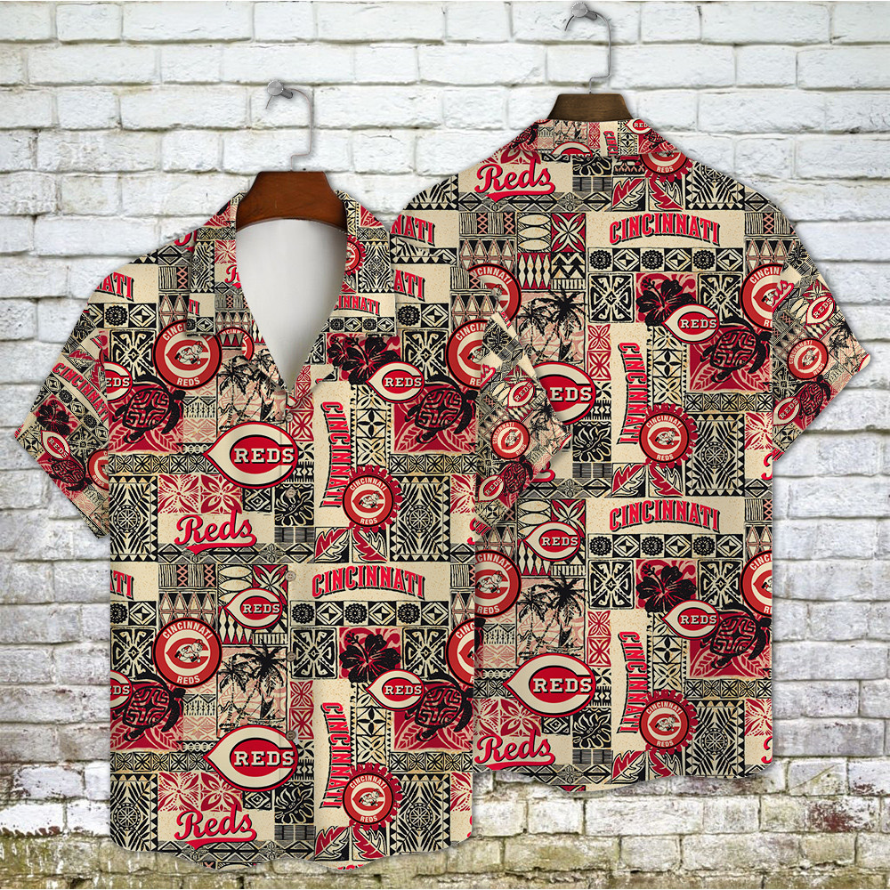 Cincinnati Reds Major League Baseball Aop Hawaiian Shirt