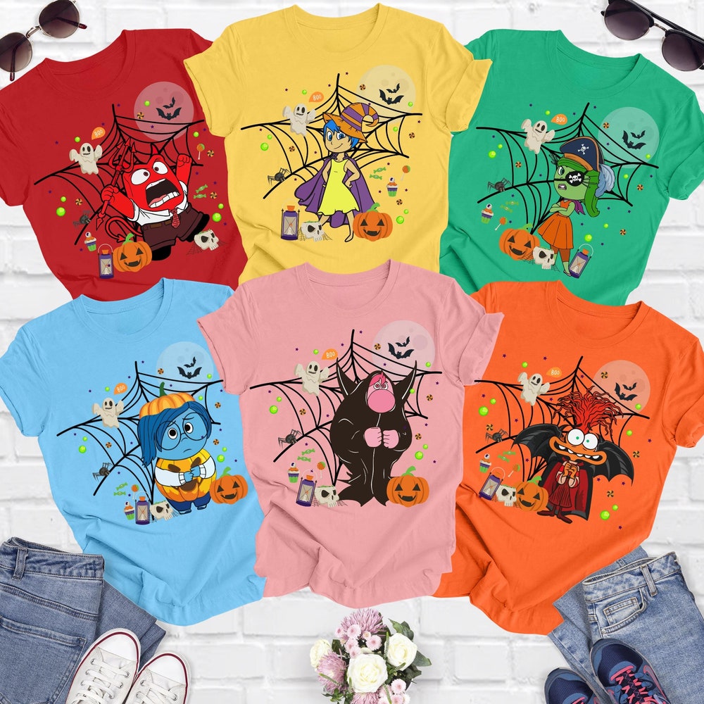 Inside Out Halloween Characters Shirts, Inside Out 2 Shirt, Inside Out Trick or Treat, Disneyland Trip Shirt, Inside Out Halloween Shirt Gifts For Family By ShirtCustom