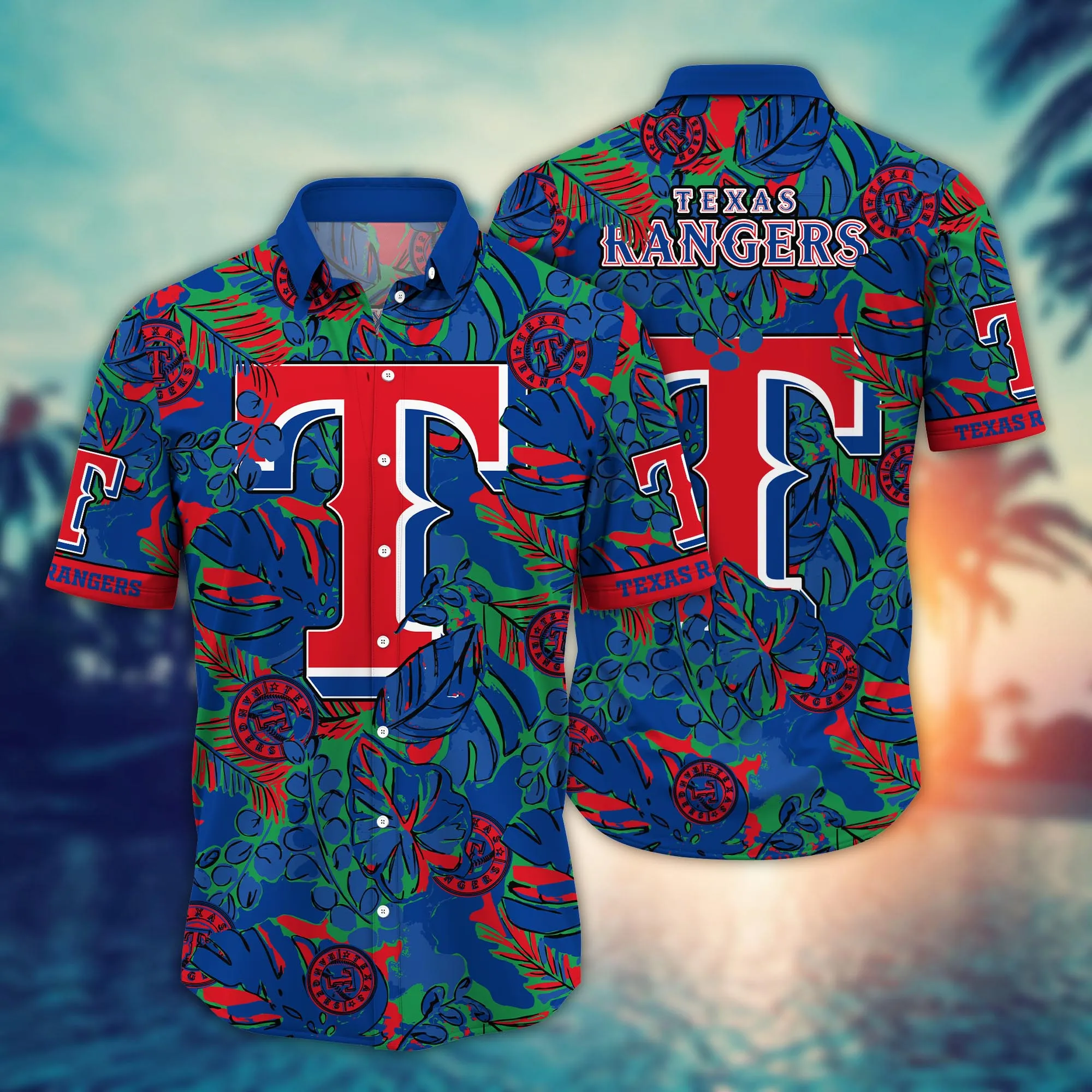 Texas Rangers Mlb Hawaiian Shirt Summer Nights Aloha Shirt