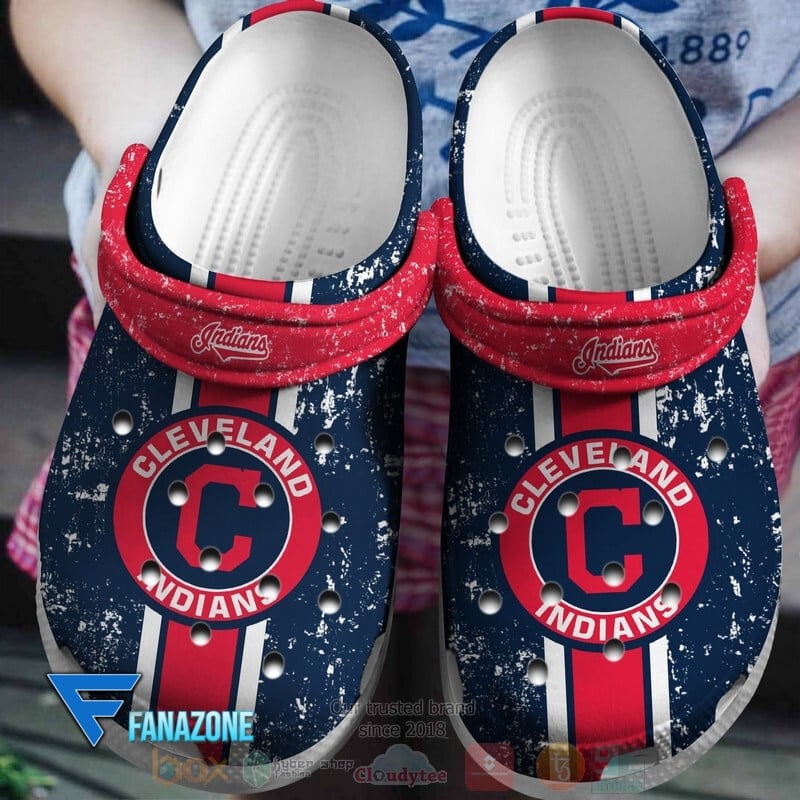 Cleveland Guardians Logo Baseball MLB Red Sander Blue Crocss Classic Clogs Shoes Ver391