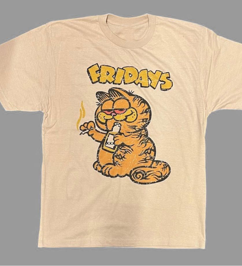 Vintage Garfield Cat Cartoon Friday Tee Shirt Outfits