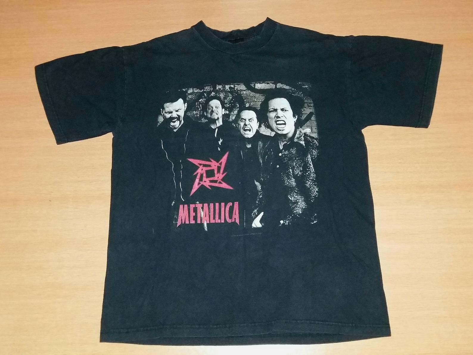 Vintage 1996 Metallica On The Load Again World Tour Concert Promo Album Iron Maiden Anthrax Slayer Megadeth L 90S T-Shirt