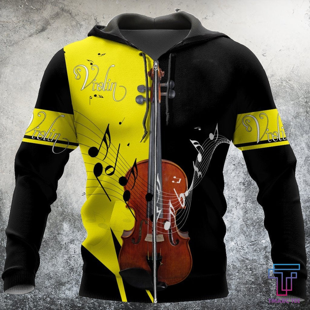 Violin Music D Hoodie Shirt For Men And Women Hg Hac 3D All Over Printed Custom Text Name