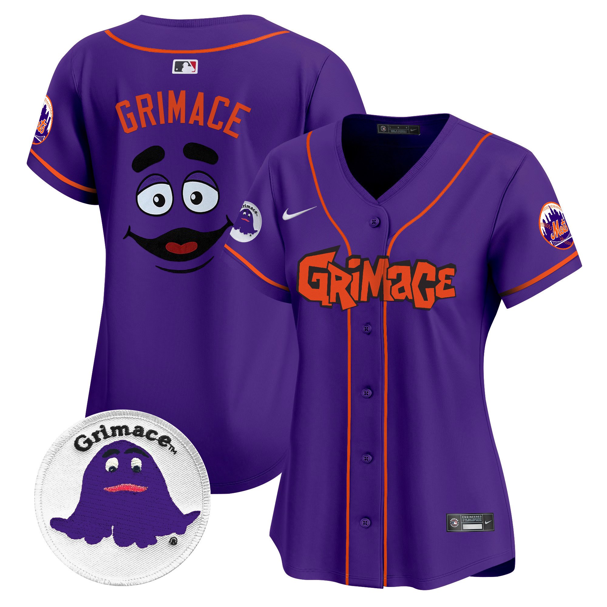 Women’S Mets Grimace Vapor Premier Limited Jersey V2 – All Stitched