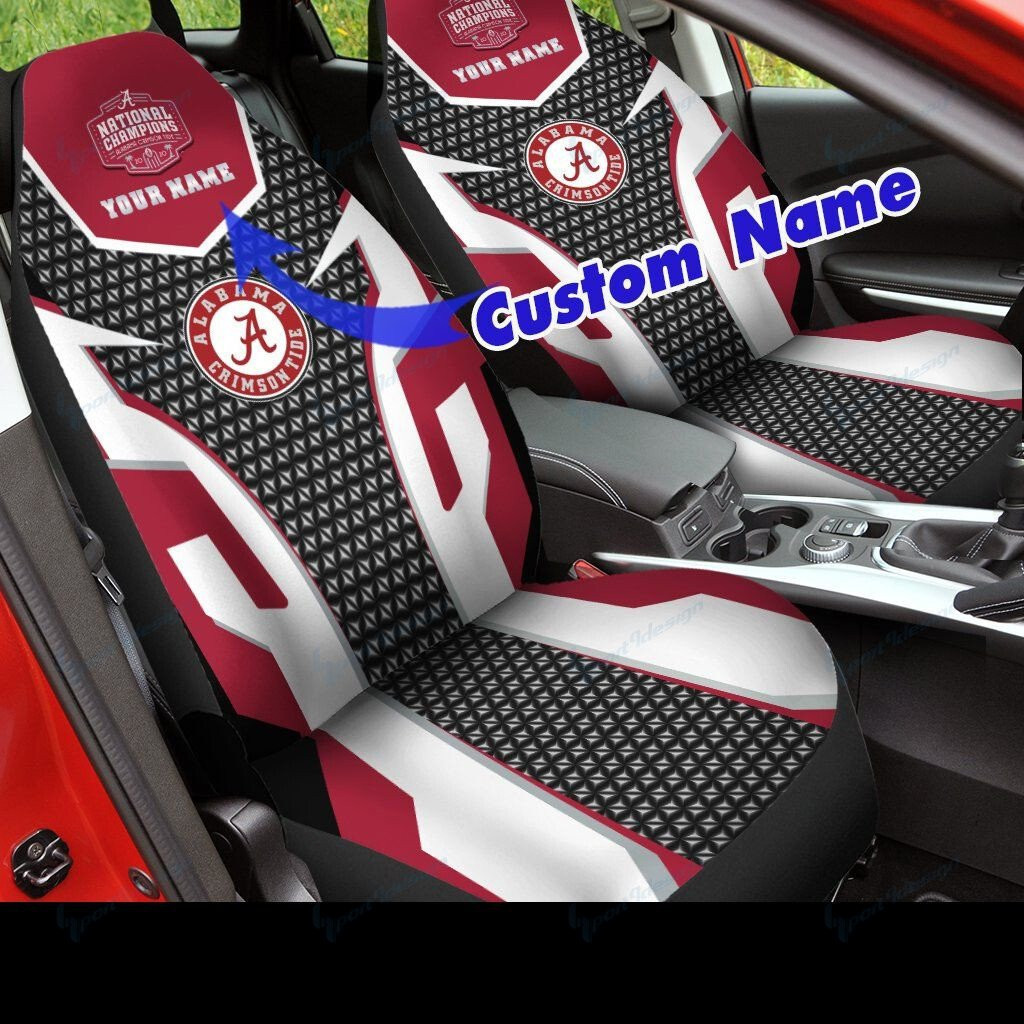 Alabama Crimson Tide Personalized Car Seat Cover Set CSC5221