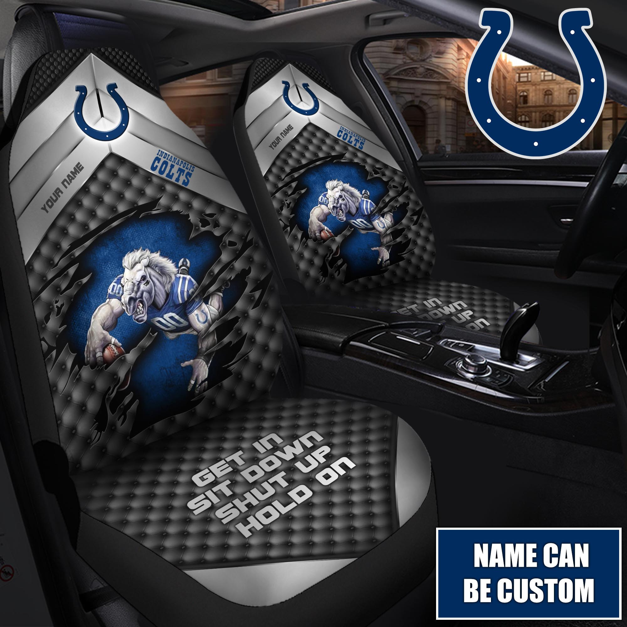 Indianapolis Colts Customized Car Seat Cover Set CSC1670