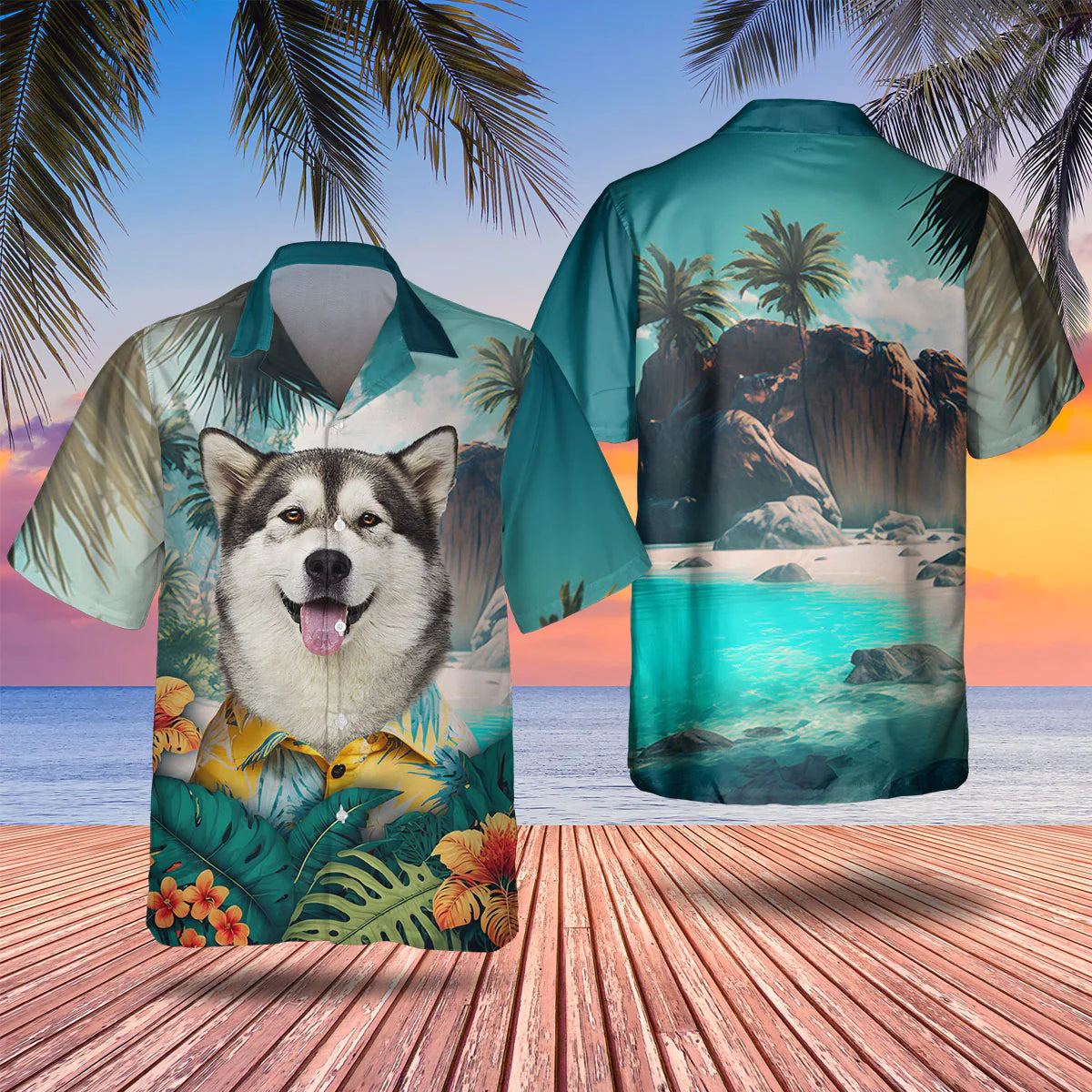Alaskan Malamute 3D All Over Printed Hawaiian Shirt For Men, Dog Hawaiian Shirt, Men’S Hawaii Shirt, Summer Gifts For Dog Lover