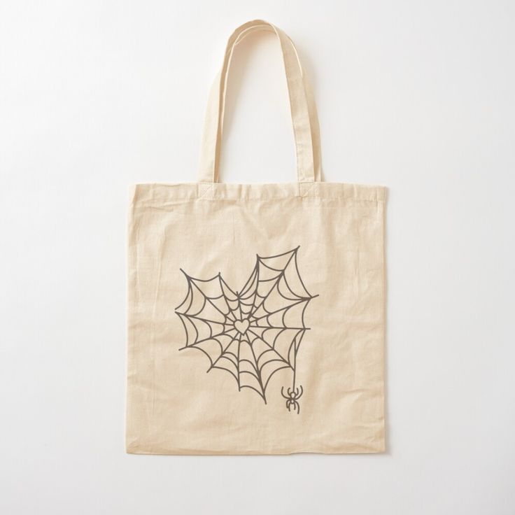 Cute Spiderweb Tote Bag Cotton Tote Bag by Morgan Danielle, Best Tote Bags Ideas, Cute Tote Bags Ideas, Tote Bag Design Ideas, Girls Tote Bag, Best Canvas Tote Bags Ideas