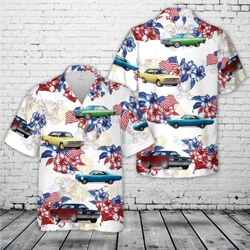 1969 Dodge Dart Swinger 340, 4Th Of July Hawaiian Shirt For Men And Women