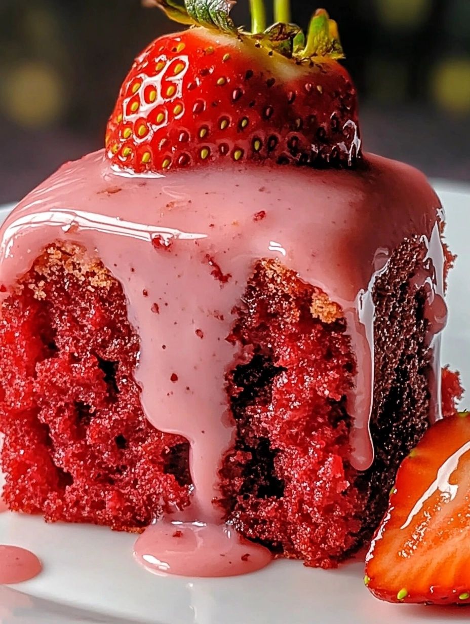Strawberry Swirl Cake with Strawberry Glaze fashionstation 0608 508