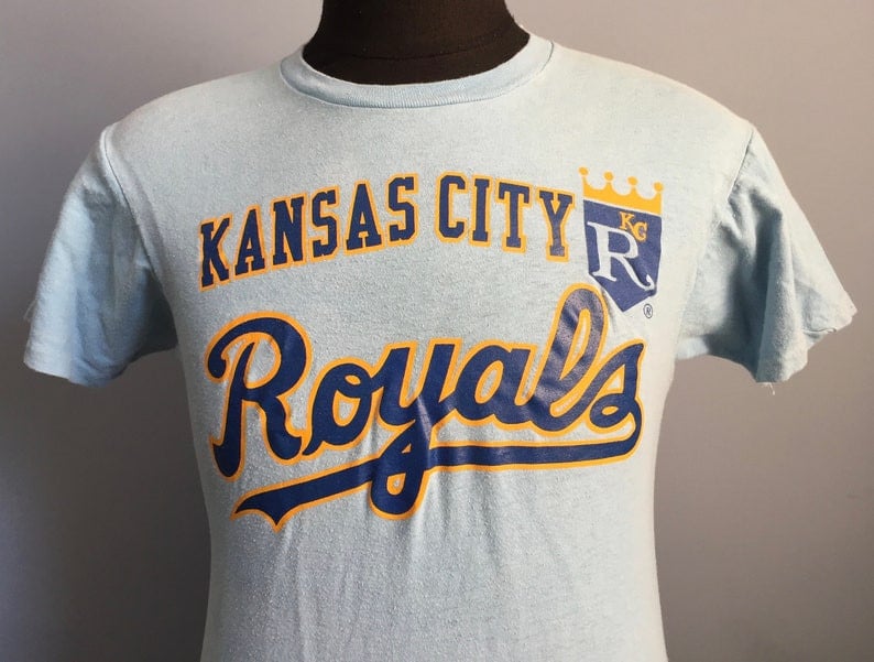 80S Vintage Kansas City Royals Baseball T Shirt   Small